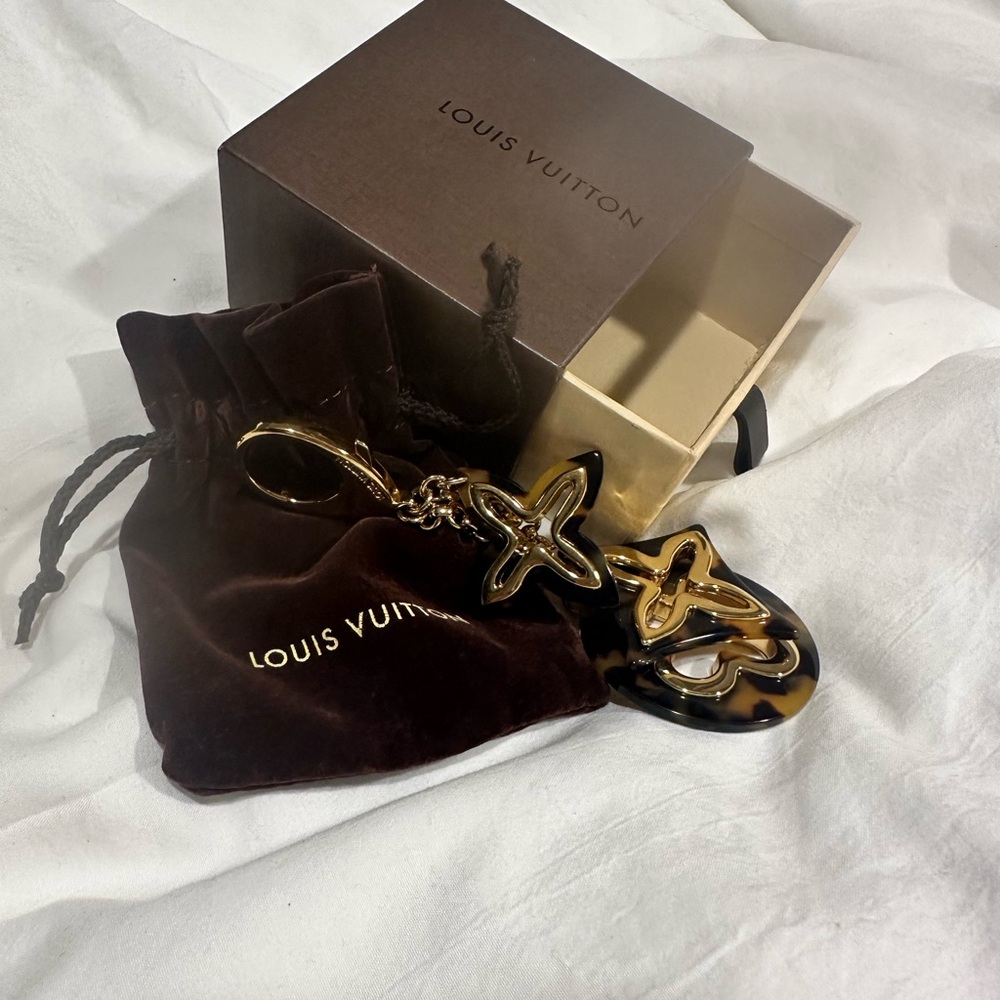 Louis Vuitton Tortoiseshell and Gold Keychain - Picture 2 of 3